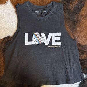 Spiritual Gangster Charcoal Love Graphic Tank